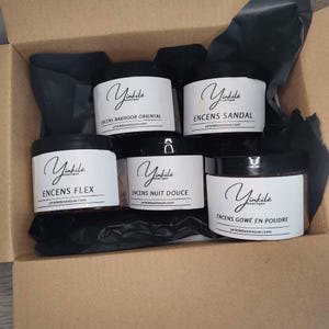 Confezione regalo 5 incensi incenso thiouraye senegal afracain bakhoor woussoulan churai regali di natale