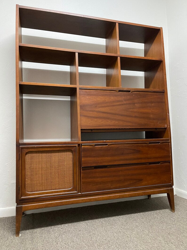 JV Van Sciver MCM Room Divider Office Secretary Desk Shelve Etsy