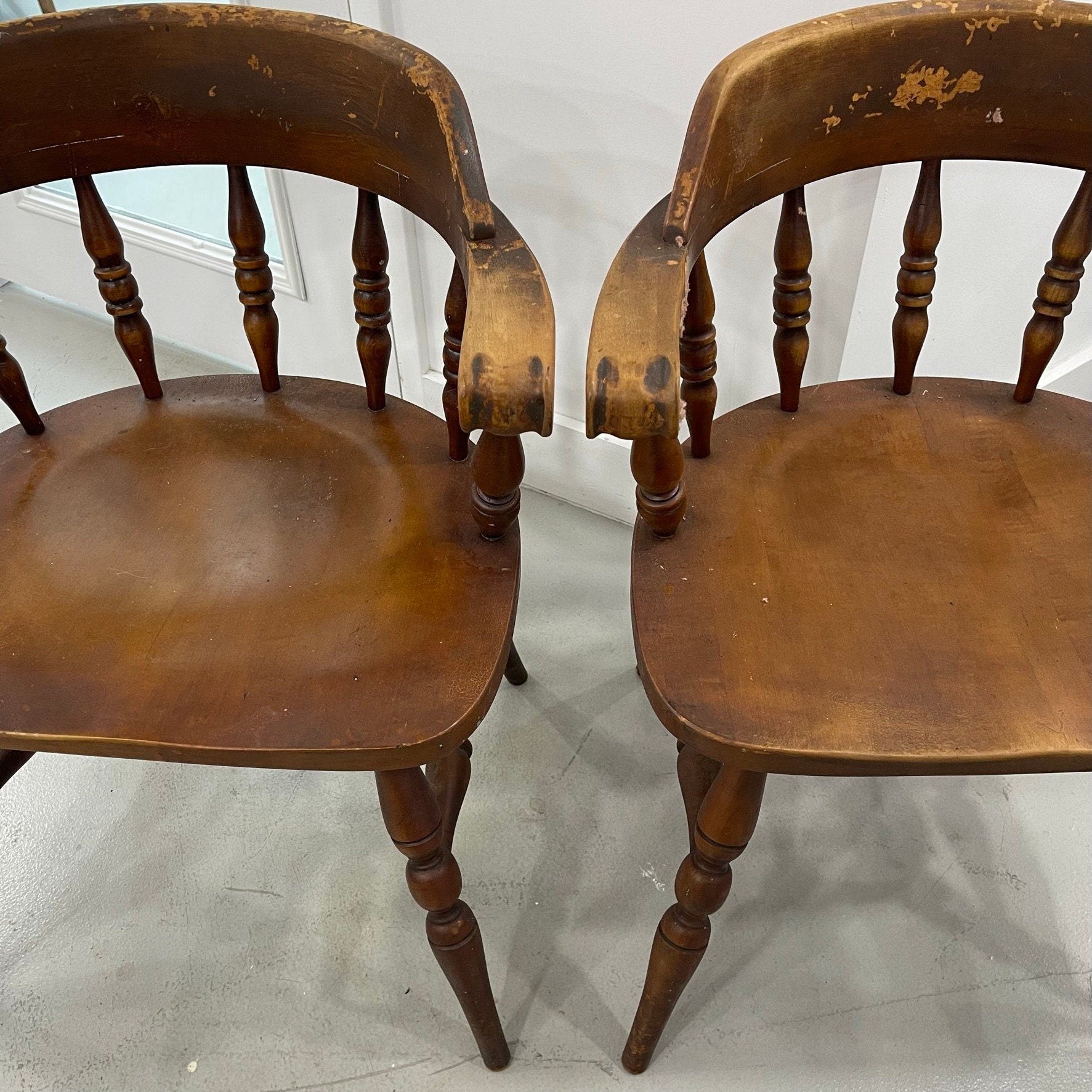 Set of 4 Thomasville Stamped Country Farmhouse Vintage Dining Chair