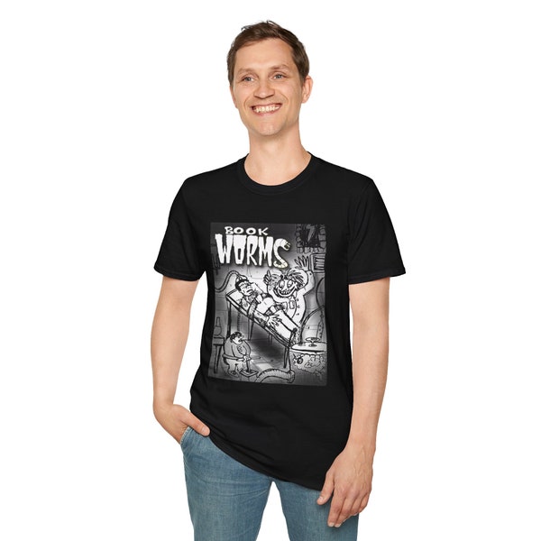 Book Worms Horror Issue 1 Cover Art Unisex Softstyle T-Shirt