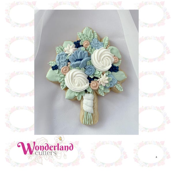 Bride Bouquet Cookie Cutter with Images