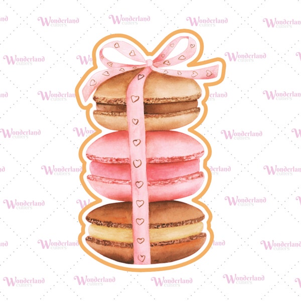 Valentine Macaron Cookie Cutter with IMAGE