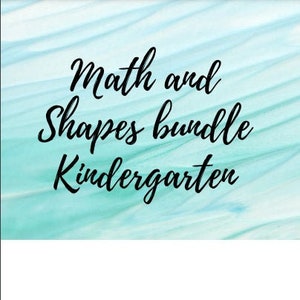 Preschool or Kindergarten Math and Shapes Bundle!
