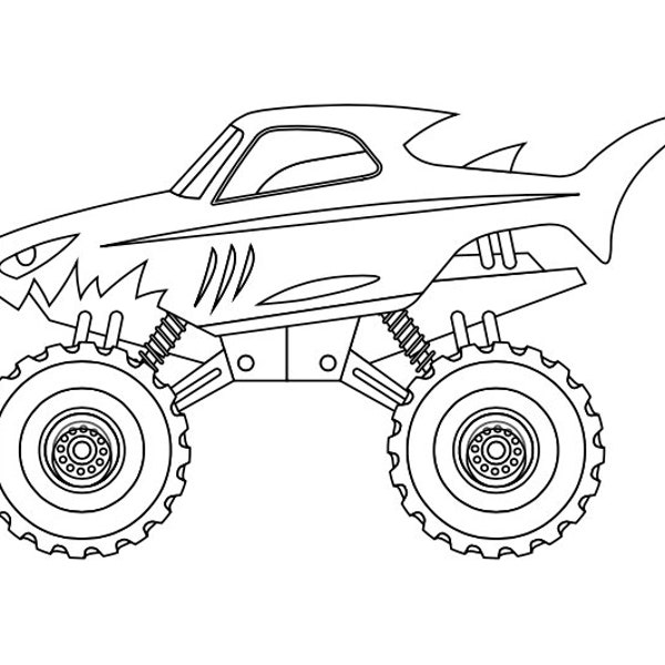 26 Children's Monster Truck Coloring Pages!