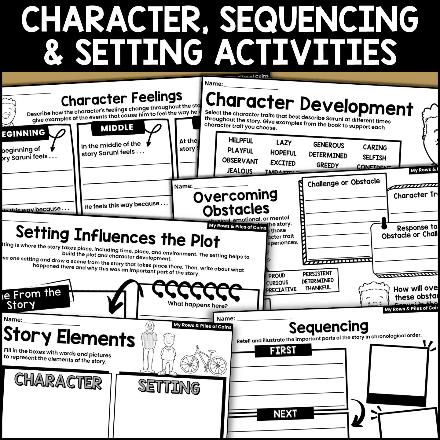 My Rows and Piles of Coins Interactive Read-aloud Activities and Book ...