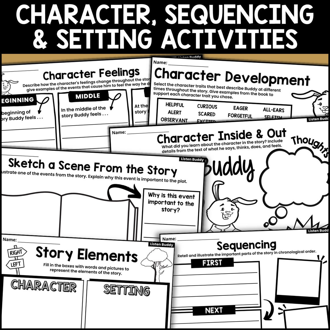 Listen Buddy Interactive Read-aloud Activities and Book Companion - Etsy