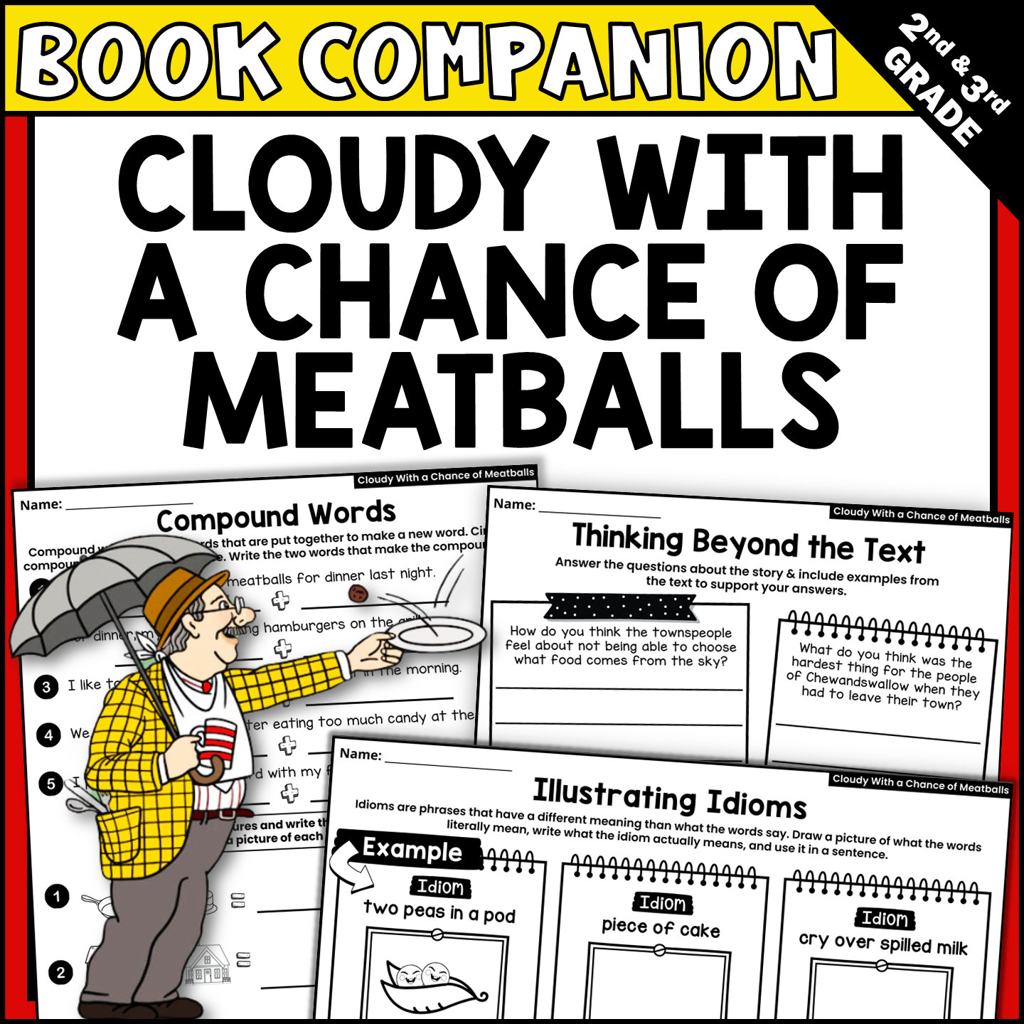 Cloudy With a Chance of Meatballs Read-aloud Activities and Book Companion  - Etsy, image size:1440x1440