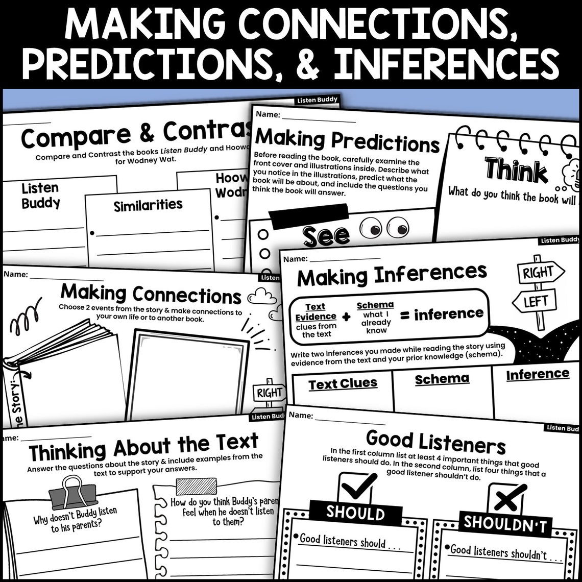 Listen Buddy Interactive Read-aloud Activities and Book Companion - Etsy