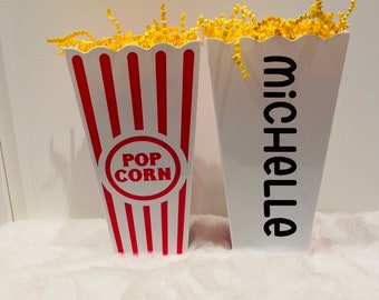 Personalized Popcorn Bowl | Popcorn Tub | Popcorn Container | Family Popcorn Bucket | Gift for Kids | Popcorn Lover Popcorn Bucket with Name