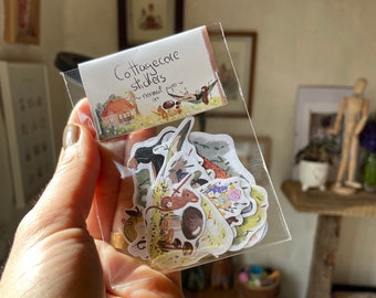 Cottagecore paper sticker pack
