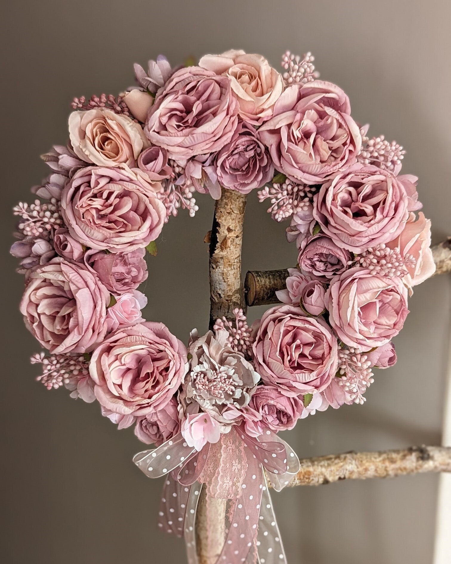2 Ghirlande Di Fiori Di Carta Rosa – 2,5 Metri Con Foglie Verdi – Decorazione Per Matrimoni E Feste