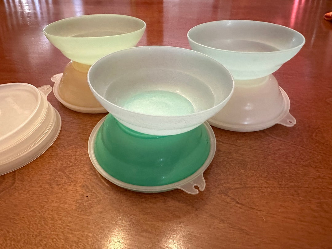 Tupperware Dessert Bowls With Lids Etsy