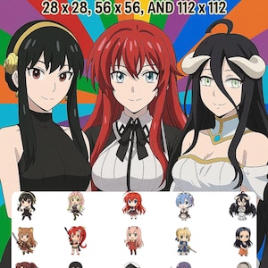20 Anime Waifu Emotes Band 1