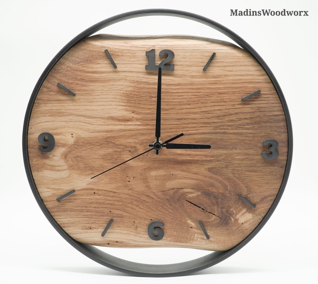 Oak Wall Clock Etsy
