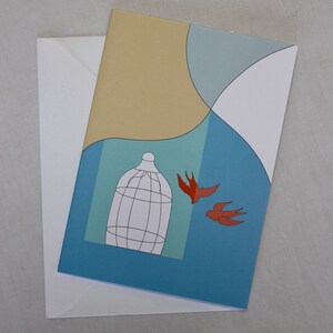 Greeting Card: Sparrows