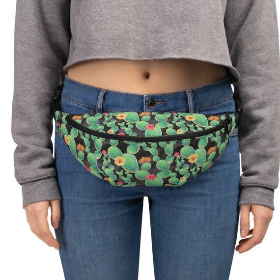 Cactus Nopal Green Flower Southwest Mexican Art Painting Fanny Pack Bum Bag Waist Bag Skating Etsy
