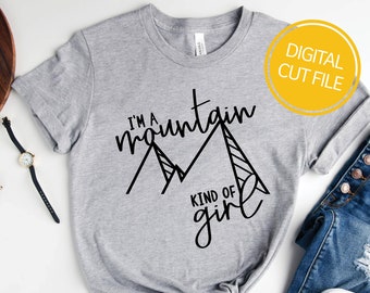 Mountain Girl SVG | Adventure Quotes | Outdoors Vector File | Vinyl Decoration | Cricut Cut File | Silhouette Cameo DXF | Commercial Use