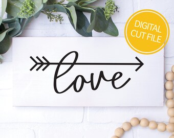 Cupid&#39;s Arrow Love SVG | Valentine&#39;s Day Vector Graphics | Minimalist Bow Clipart | Cricut Cut File | Silhouette Cameo DXF | Commercial Use