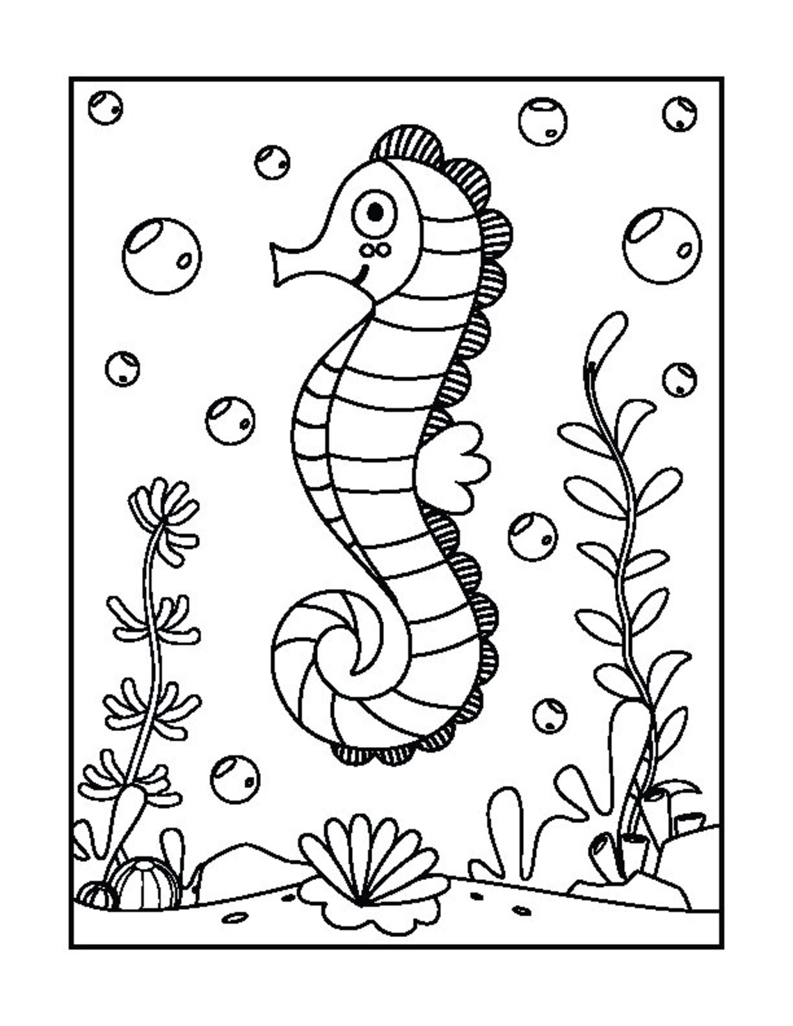 Printable Sea World Coloring pages for kids 60 attractive | Etsy