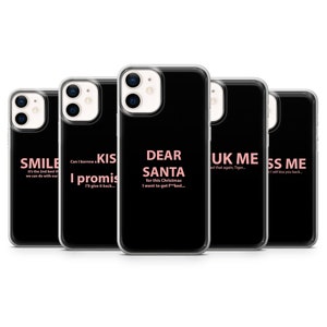 Kissing Quotes Phone Case Fun Jokes Cover fit for iPhone 14 Pro, 13, 12, 11, XR, 8+, 7 & Samsung S22 Ultra, A50, A51, A53, Huawei P20