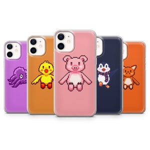 Pixel Animal Phone Cover 8bit Funny Phone Case fit for iPhone 14 Pro, 13, 12, 11, XR, 8+, 7 & Samsung S21, A50, A51, A53, Huawei P20, P30