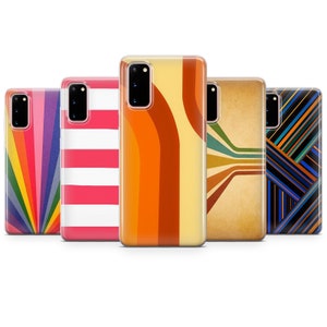 Retro Phone Case Aesthetic Stripped Cover fit for iPhone 14 Pro, 13, 12, 11, XR, 8+, 7 & Samsung S21, A50, A51, A53, Huawei P20, P30 Lite
