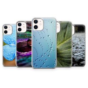 Nature Rainy Phone Case Moody Raindrop Cover fit for iPhone 14 Pro, 13, 12, 11, XR, 8+, 7 & Samsung S21, A50, A51, A53, Huawei P20, P30 Lite