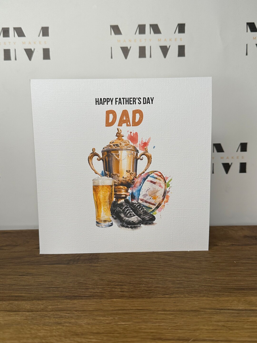 Rugby Themed Birthday Card, Fathers Day Card - Etsy