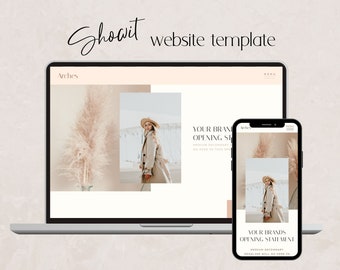 Showit Website Template for Business Coaches, One Page Website, Landing Page, Template for Virtual Assistants, Boho Website, Showit Template
