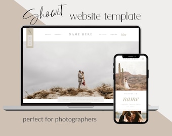 Showit Photography Website Template, Showit Design, Website Template, Showit Template Blogger, Showit Template for Photographers, Landing