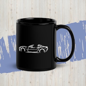 Mazda ND RF Miata MX-5 Brush Stoke Black Coffee Mug
