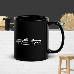 Mazda NA Miata MX-5 Brush Stoke Black Coffee Mug