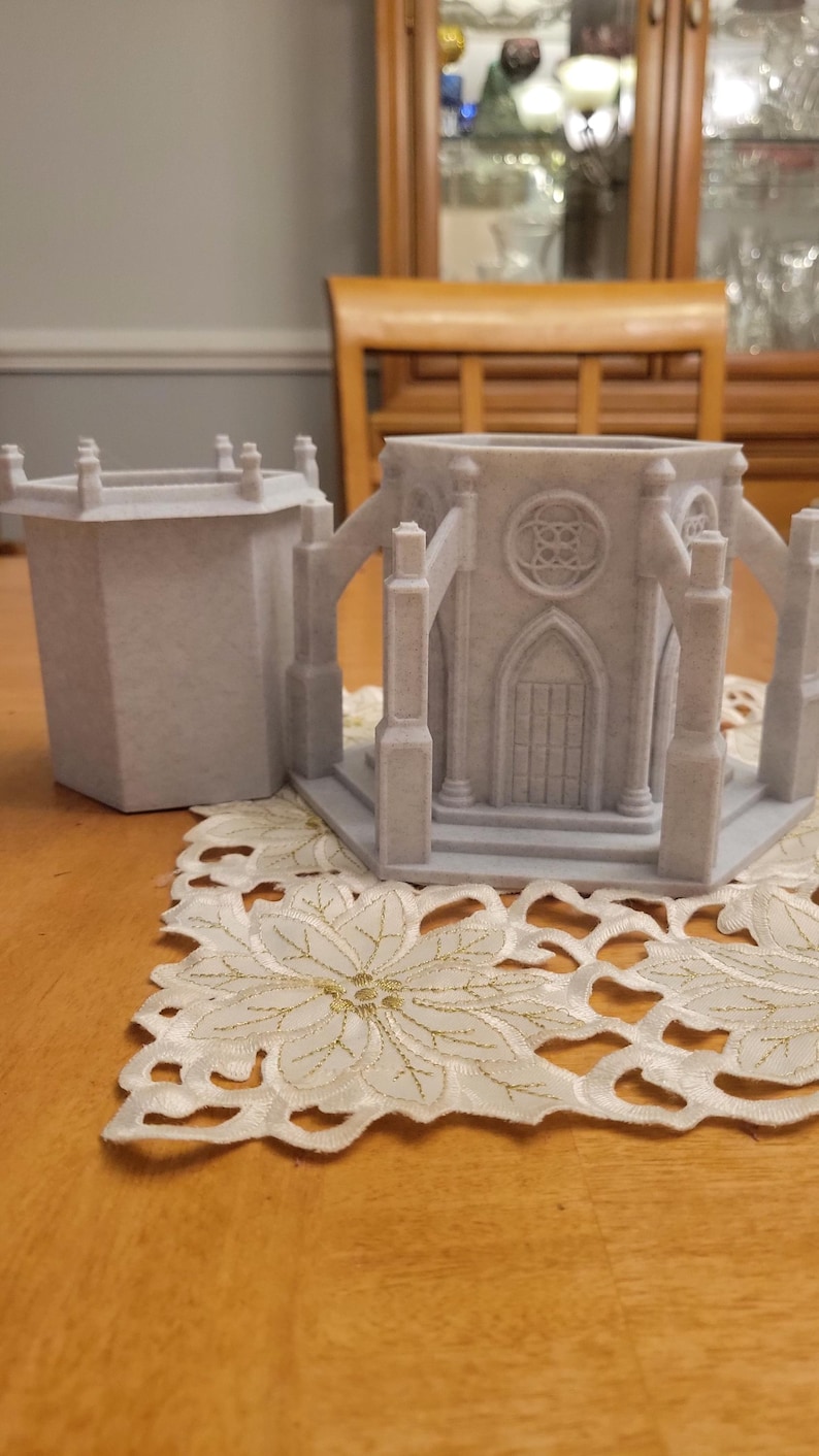 Gothic Rectangular Pot 3D Printed Gothic Planter Pot With Drip Tray - Etsy