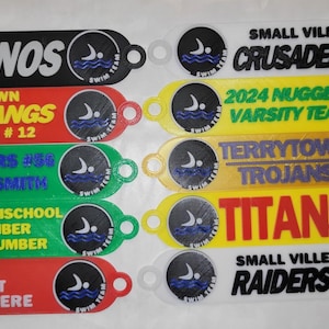 3D Printed Keychain Swim Keychain-Swim Team Gifts-Team Keychain-Sports Gifts - Custom Keychain-Custom Bag Tag Swim