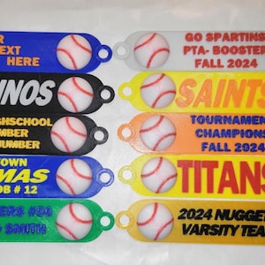Custom 3D Printed Keychain-baseball Keychain-baseball Team Gifts-Team Keychain-Sports Gifts - Custom Keychain-Custom Bag Tag baseball