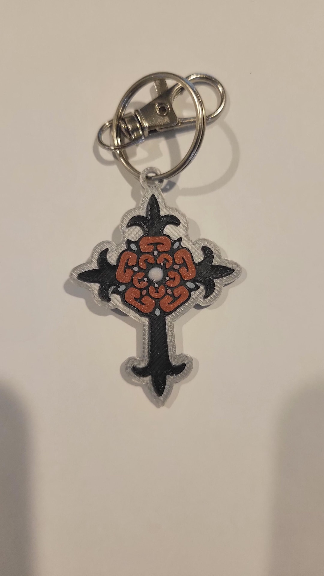 Rose Cross Keychain, Religious Bag Tag, Confirmation Gift - Etsy