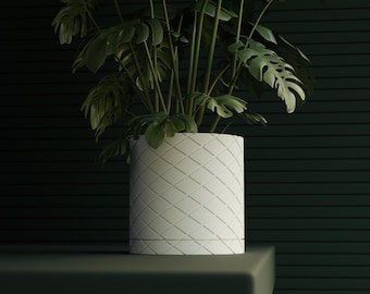 3D Printed Plant Pot: Modern Minimalist PLA Planter with Drip Tray