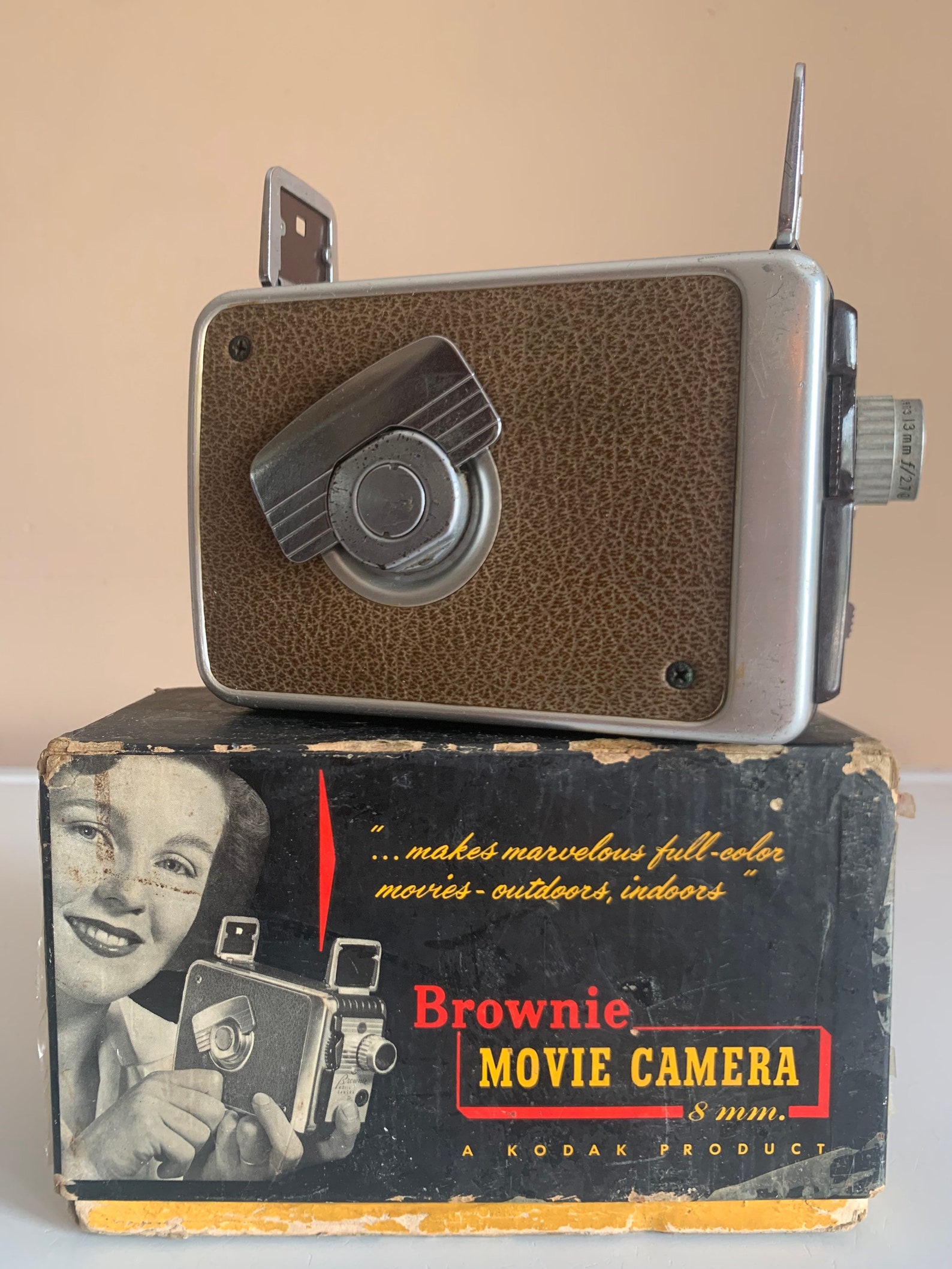 Vintage Kodak 8mm Brownie Movie Camera 82 in Original Box