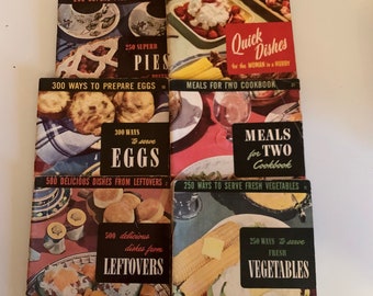Vintage Cookbooks Mid Century Cookbooks 1950s  Delicious Dishes Cookbooks MCM Kitchen Cookbooks MCM Decor Set of 8