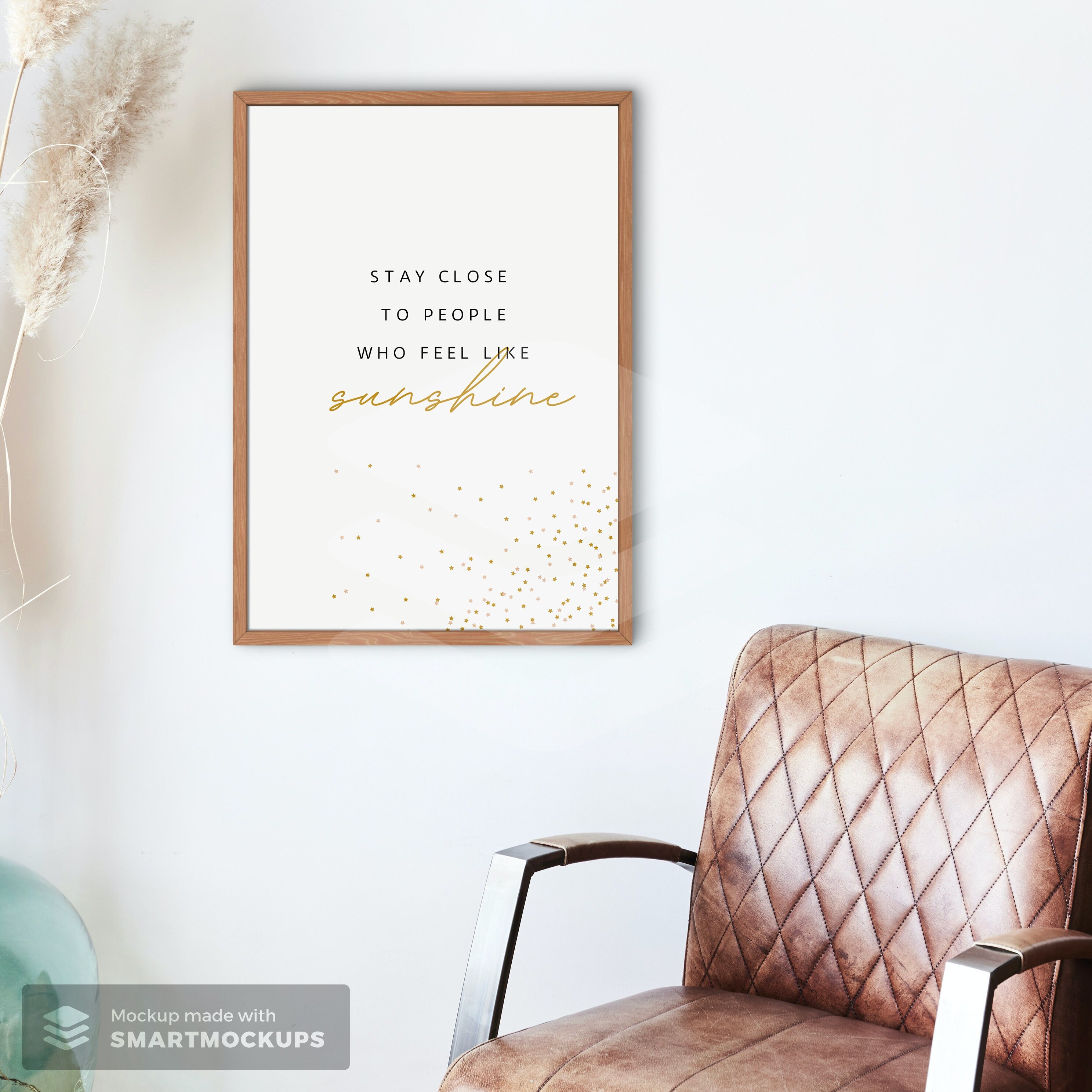 Quote Wall Art Stay close to people who feel like sunshine | Etsy