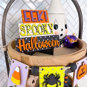 Halloween Tiered Tray | Halloween Tiered Tray Decor | Halloween Decor | Ghost Decor | Spooky Decor | Tiered Tray |