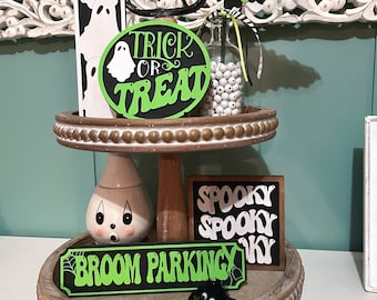 Ghost Tiered Tray | Halloween Tiered Tray | Halloween Decor | Spooky Decor | Trick or Treat | Halloween | Tiered Tray