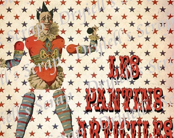 Embellissements pantins articulés - Vintage Circus - fichier numérique PDF