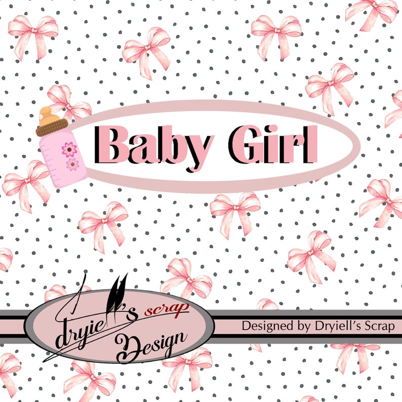 Baby Girl 24 feuilles imprimables Format A4 designed by Dryiell's Scrap image 6