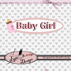 Baby Girl 24 feuilles imprimables Format A4 designed by Dryiell's Scrap image 10