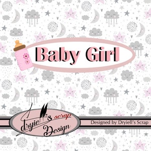 Baby Girl 24 feuilles imprimables Format A4 designed by Dryiell's Scrap image 7