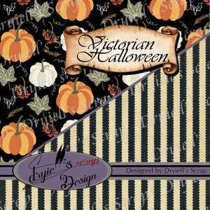 Victorian Halloween 35 feuilles imprimables Format A4 designed by Dryiell's Scrap image 3