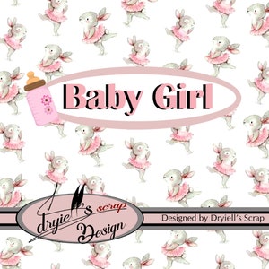 Baby Girl 24 feuilles imprimables Format A4 designed by Dryiell's Scrap image 4