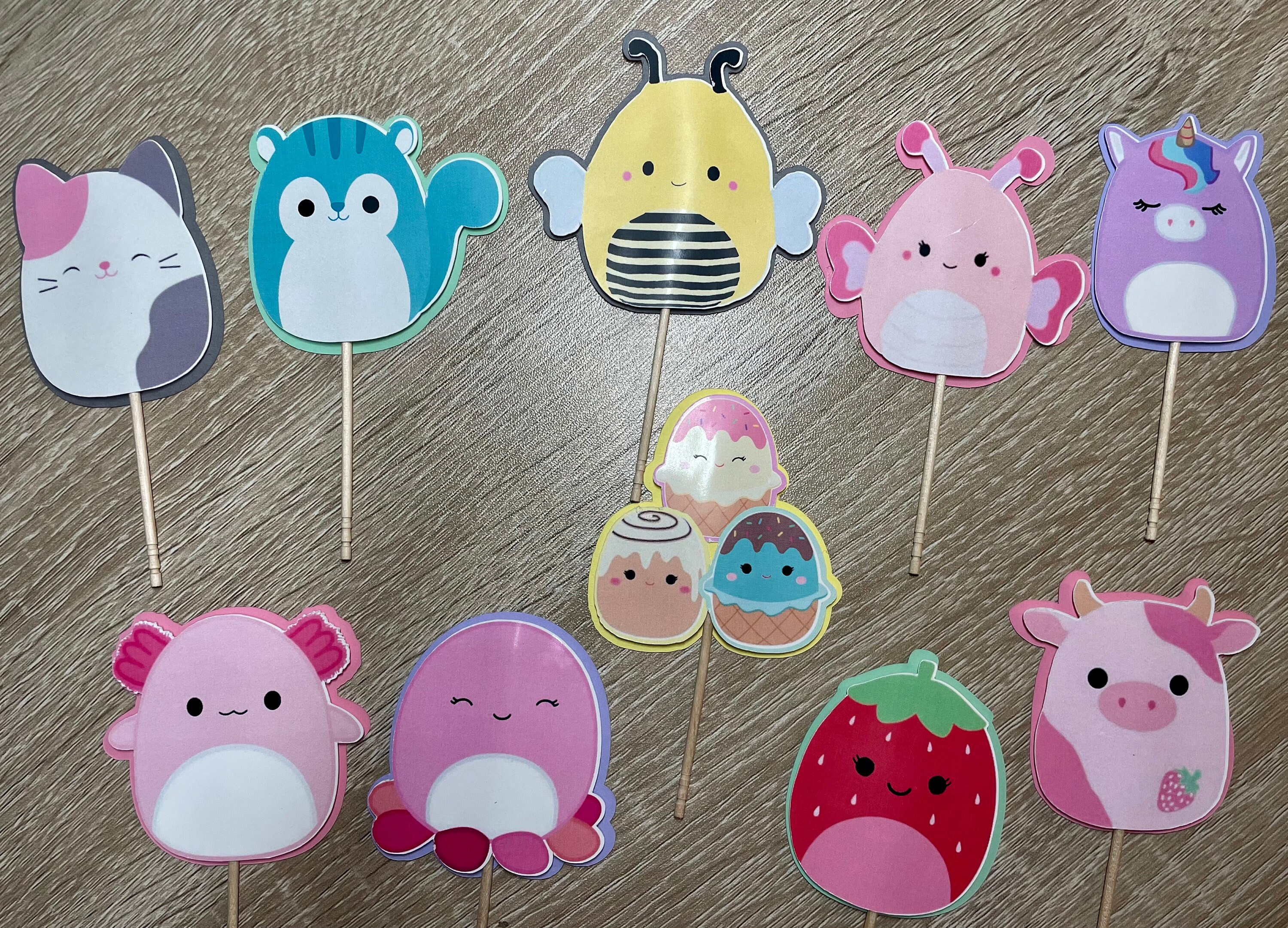 squishmallow cupcake toppers