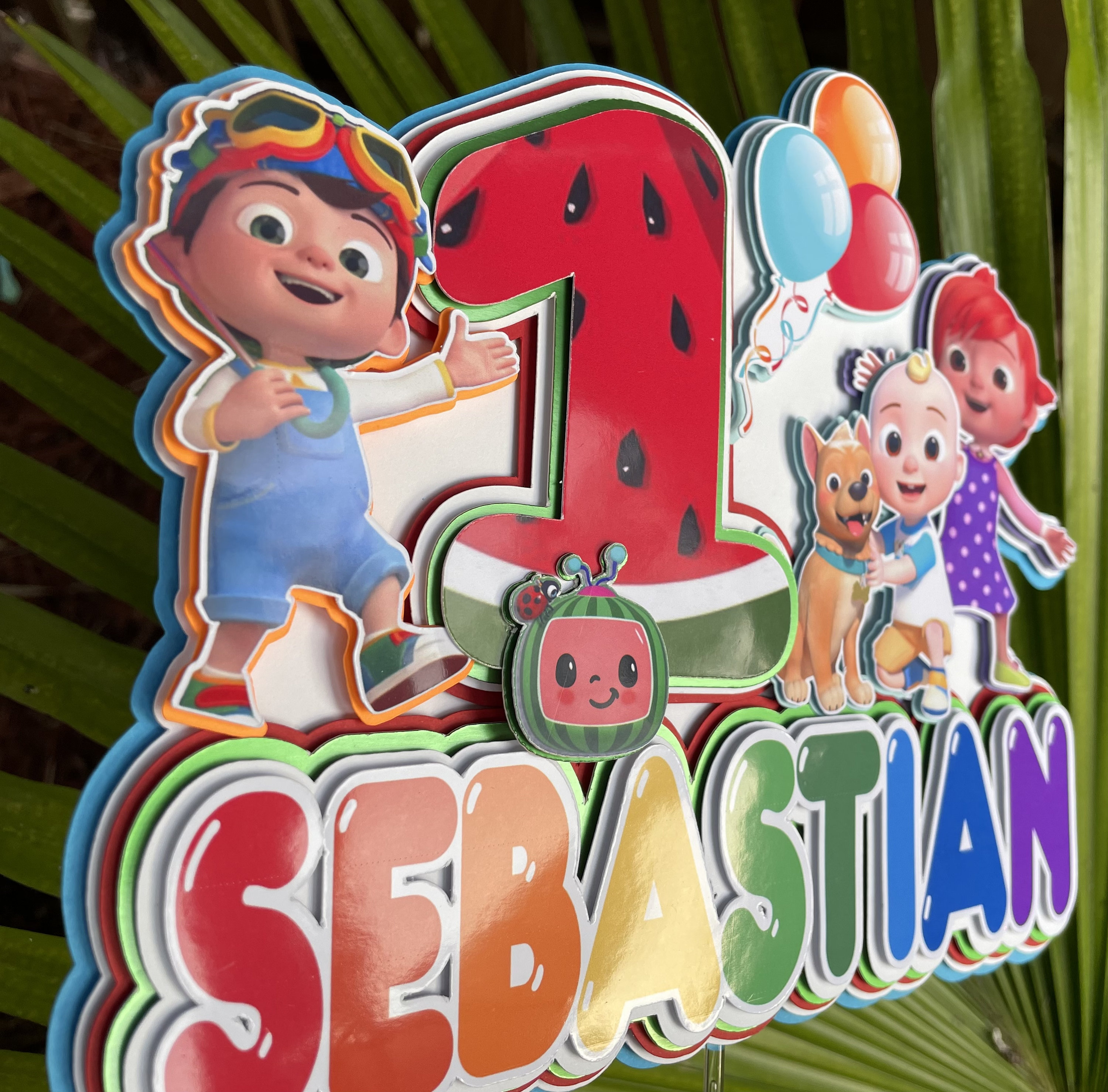 Cake Topper Colorful Topper Etsy Canada